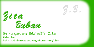 zita buban business card